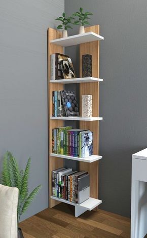 کتابخانه کنج ایستاده MDF آنیلای مدل L101